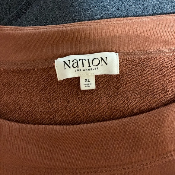 NWOT Nation LTD Ronni Sweatshirt Dress - Rust Size X-Large - Picture 6 of 9